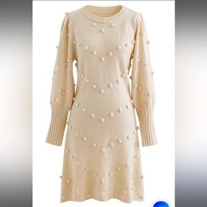 Chicwish cream sweater dress